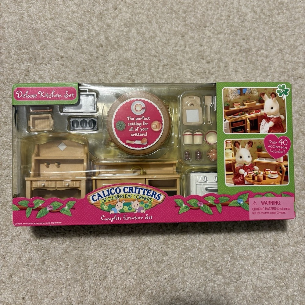 Calico Critters Deluxe Kitchen Set‎ CC2267 New & Sealed in Box